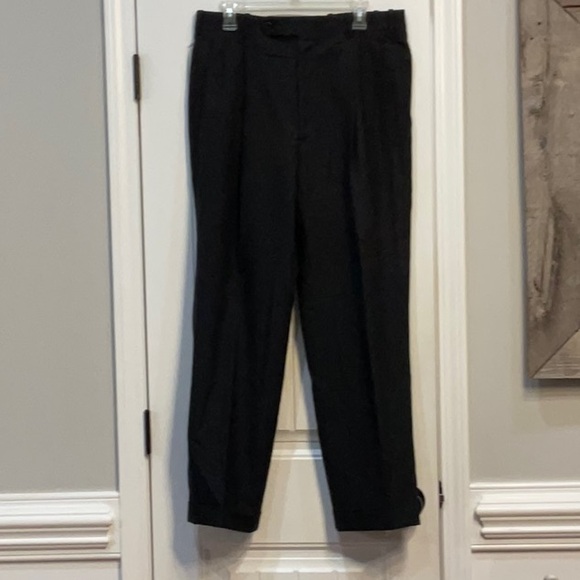 Black Dress Pants with Straight Leg Cut - Picture 1 of 3